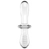 Satisfyer Gode en verre Double Crystal 18.5 x 3.5cm Transparent
